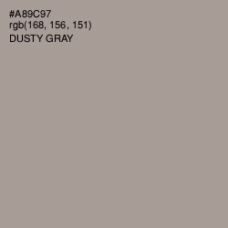 #A89C97 - Dusty Gray Color Image